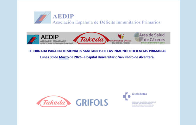 jornada ix profesionales sanitarios inmunodeficiencias primarias