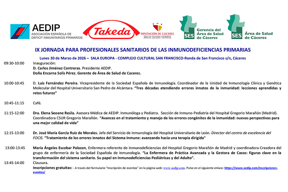 programa aedip caceres jornadas